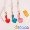 Renkli ve taşlı sol el işaret parmağı kolye