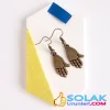 Bronz Renkli Sol El Küpe