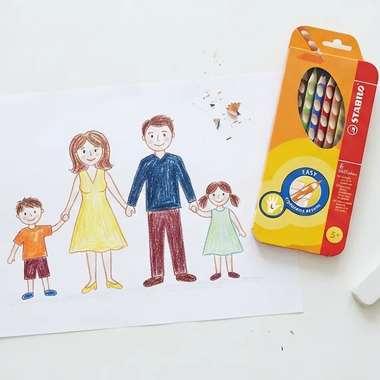Solaklar için 6 Renkli Kuru Boya Seti 02