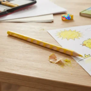 Sarı Renkli Solak Kuru Boya Kalemi | Solak Çocuk Kalemi