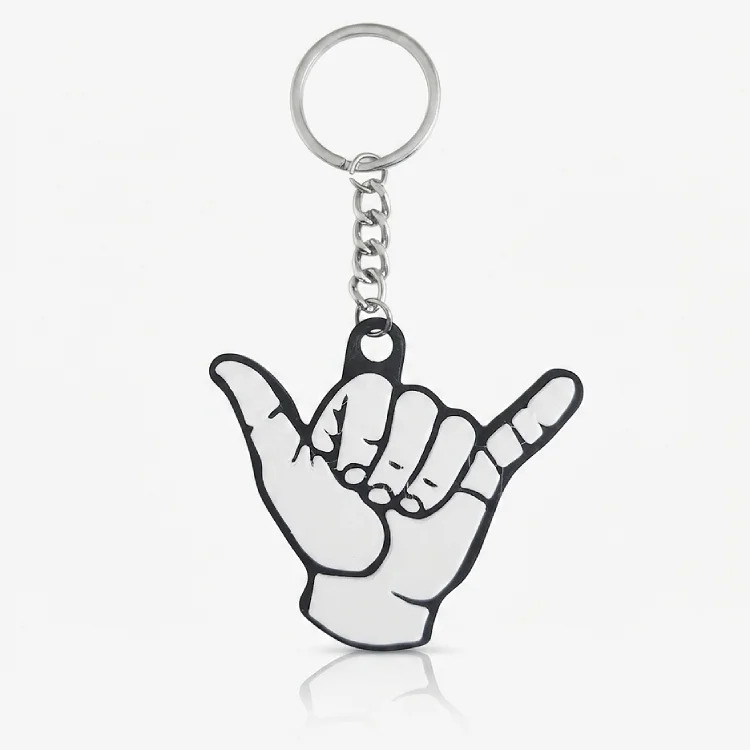 Solak Hang Loose Beyaz Anahtarlık ve Çanta Süsü 01